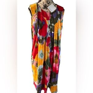 Calvin Klein Collection Red and yellow Sleeveless Sundress